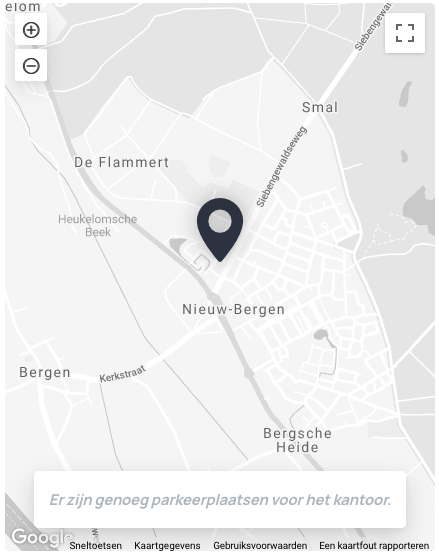 Kaart met de locatie van Notariskantoor Bergen (L)